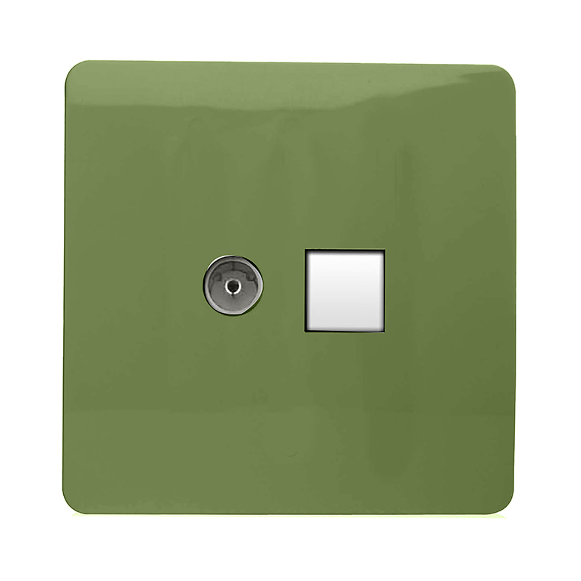 ART-TV+PCMG  TV Co-Axial & PC Ethernet Moss Green